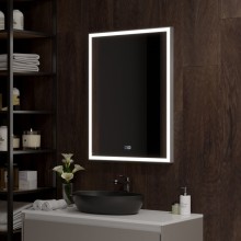 ВЕРИТАТЕ - 600х800 Зеркало Led, с сенс. на зеркале, холодная подсветка, с подогревом (Фрам ЗЛП891)
