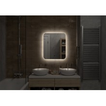 АДХИЛ - 600х700 Зеркало Led, ореол с бесконт.сенс., холод.подсветка с подогревом (Бурже ЗЛП531)