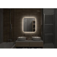 АДХИЛ - 600х700 Зеркало Led, ореол с бесконт.сенс., холод.подсветка с подогревом (Бурже ЗЛП531)