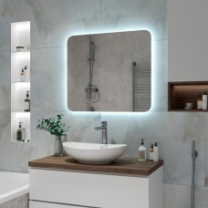 АДХИЛ - 800х700 Зеркало Led, ореол с бесконт.сенс., холод.подсветка с подогревом (БуржеЗЛП2457)