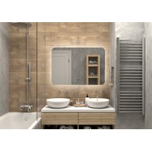 АДХИЛ -1000х700 Зеркало Led, ореол с бесконт.сенс., холод.подсветка с подогревом (Бурже ЗЛП398)