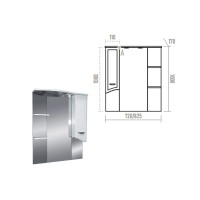 Дрея - 75 Зеркало - шкаф прав. (свет)