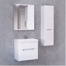 Зеркало со шкафом Jorno Moduo Slim 50 Mod.03.50/W с подсветкой Белый глянец