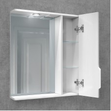 Зеркало со шкафом Jorno Moduo Slim 60 Mod.03.60/W с подсветкой Белый глянец