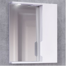 Зеркало со шкафом Jorno Moduo Slim 60 Mod.03.60/W с подсветкой Белый глянец
