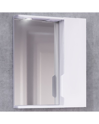 Зеркало со шкафом Jorno Moduo Slim 60 Mod.03.60/W с подсветкой Белый глянец