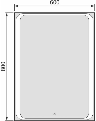 Зеркало Jorno Modul 65 Mоl.02.60/W с подсветкой с сенсорным выключателем
