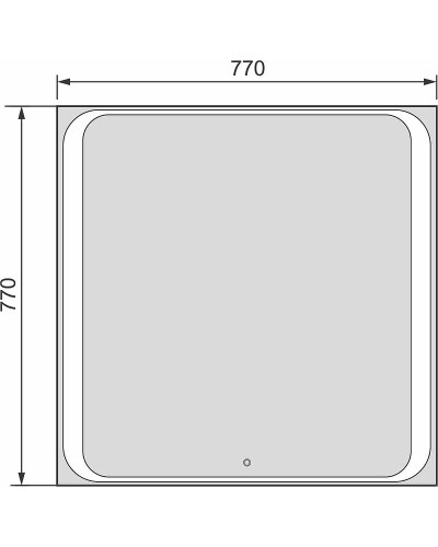 Зеркало Jorno Modul 80 Mоl.02.77/W с подсветкой с сенсорным выключателем