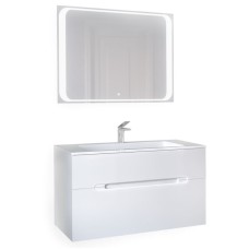 Зеркало Jorno Modul 100 Mоl.02.92/W с подсветкой с сенсорным выключателем