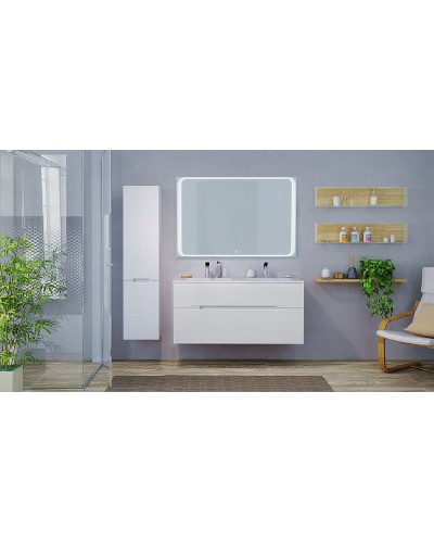 Зеркало Jorno Modul 120 Mоl.02.120/W с подсветкой с сенсорным выключателем