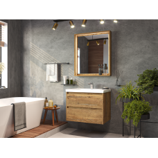 Dallas - 90 Зеркало свет ДСП (Дуб Галифакс)