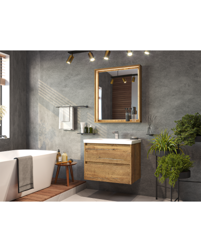 Dallas - 90 Зеркало свет ДСП (Дуб Галифакс)