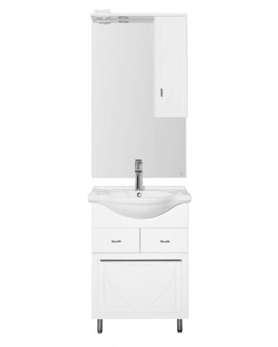 Зеркало со шкафом Style Line Лана 60 СС-00002254 с подсветкой Белое