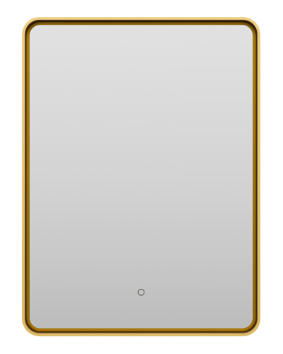 MERCURY - Зеркало 600х800 прямоуг. Rettangolo 6 (золото янтарь) нейтр.св. сенсор на зеркале
