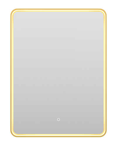 MERCURY - Зеркало 600х800 прямоуг. Rettangolo 6 (золото янтарь) нейтр.св. сенсор на зеркале