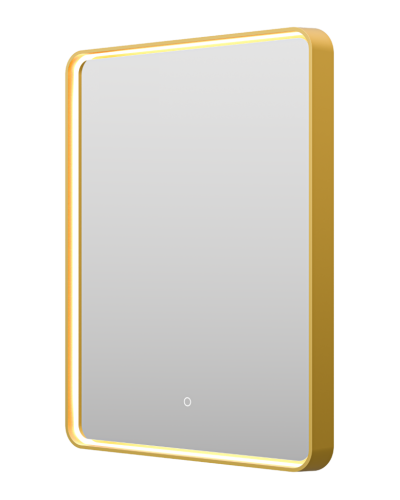 MERCURY - Зеркало 600х800 прямоуг. Rettangolo 6 (золото янтарь) нейтр.св. сенсор на зеркале