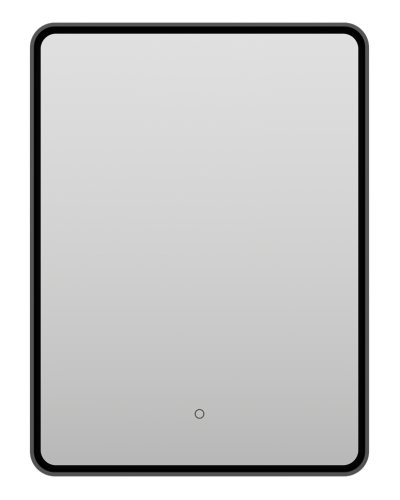 MERCURY - Зеркало 600х800 прямоуг. Rettangolo 6 (черный) нейтр.св. сенсор на зеркале