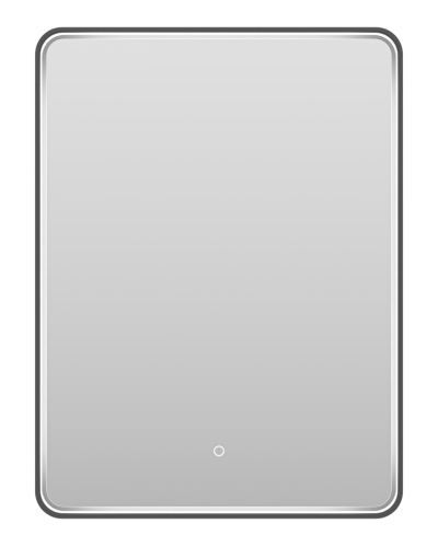 MERCURY - Зеркало 600х800 прямоуг. Rettangolo 6 (черный) нейтр.св. сенсор на зеркале