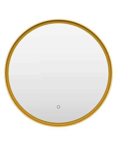 PLUTO - Зеркало 600х600 круглое Nimbus 6 (золото янтарь) нейтр.св. сенсор на зеркале
