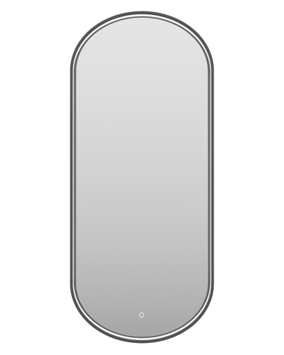 SATURN - Зеркало 500х1150 овальное Drom 1 (черный) нейтр.св. сенсор на зеркале