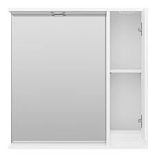 Алиса - 75 Зеркало белое с 1 шкафчиком правое