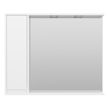 Алиса - 90 Зеркало белое с 1 шкафчиком левое