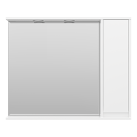 Алиса - 90 Зеркало белое с 1 шкафчиком правое