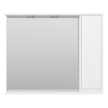 Алиса - 90 Зеркало белое с 1 шкафчиком правое