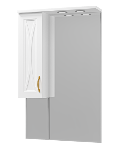 Амбра - 65 зеркало-шкаф лев. (свет)