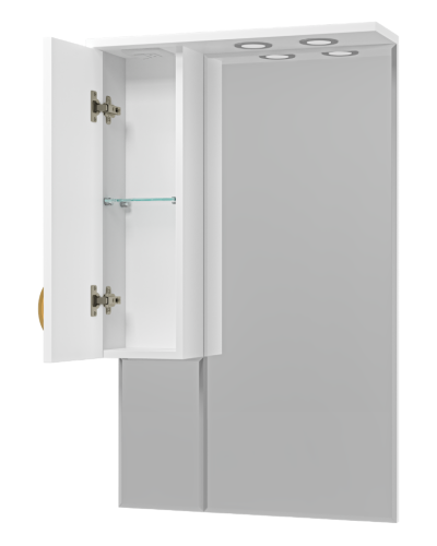 Амбра - 65 зеркало-шкаф лев. (свет)