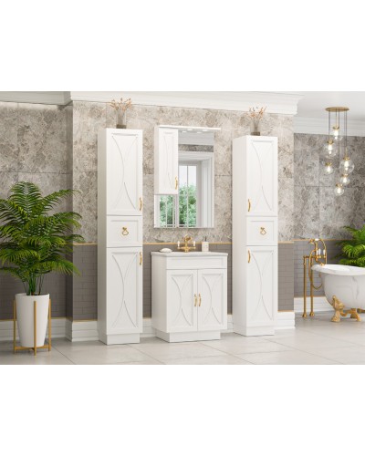 Амбра - 65 зеркало-шкаф лев. (свет)