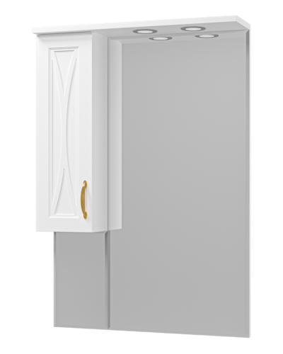 Амбра - 70 зеркало-шкаф лев. (свет)