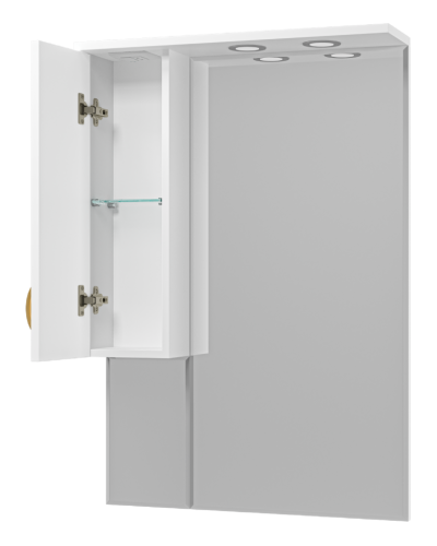 Амбра - 70 зеркало-шкаф лев. (свет)