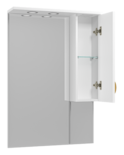 Амбра - 70 зеркало-шкаф прав. (свет)