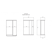 АСТРА-50 зеркало-шкаф лев. (свет)