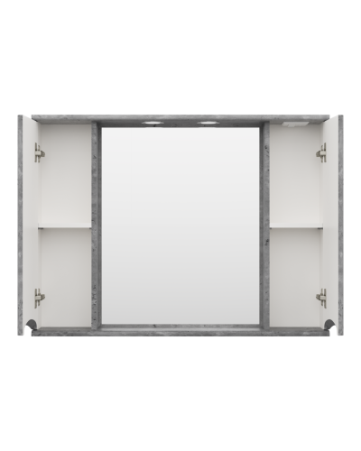 Атлантик -100 Зеркало с 2 шкаф. серый камень