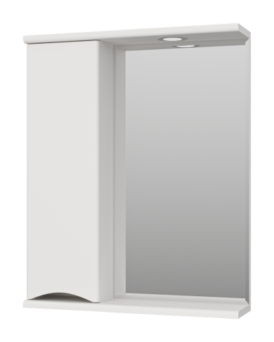 Атлантик - 60 Зеркало с 1 шкаф. белый левый