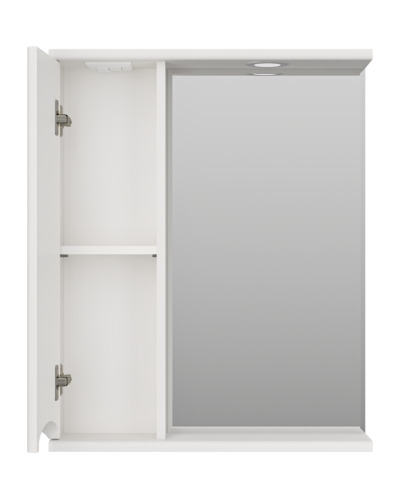 Атлантик - 60 Зеркало с 1 шкаф. белый левый