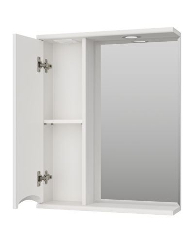 Атлантик - 60 Зеркало с 1 шкаф. белый левый