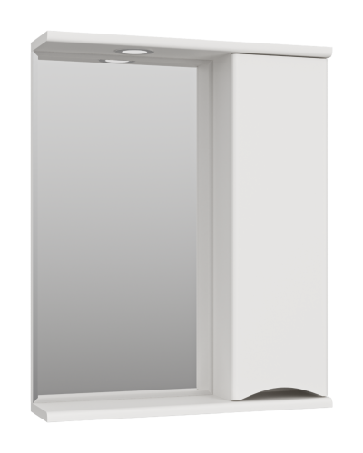 Атлантик - 60 Зеркало с 1 шкаф. белый правый