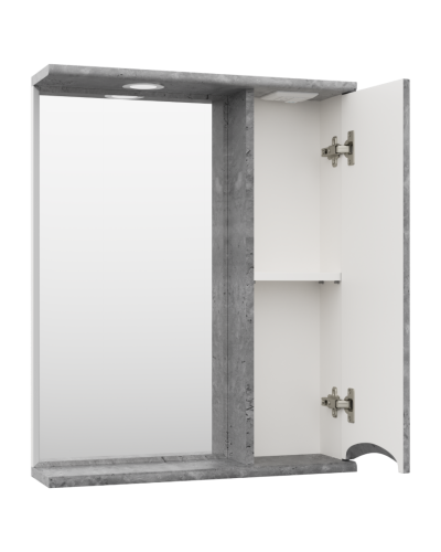 Атлантик - 60 Зеркало с 1 шкаф. серый камень правый