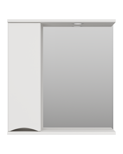 Атлантик - 70 Зеркало с 1 шкаф. белый левый