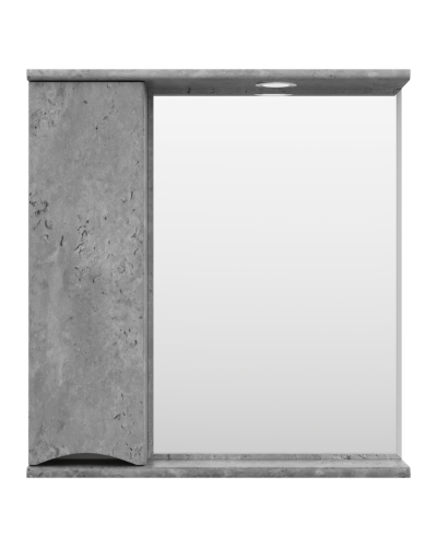 Атлантик - 70 Зеркало с 1 шкаф. серый камень левый