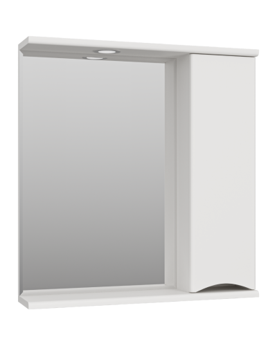 Атлантик - 70 Зеркало с 1 шкаф. белый правый