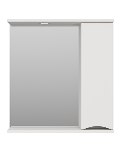 Атлантик - 70 Зеркало с 1 шкаф. белый правый