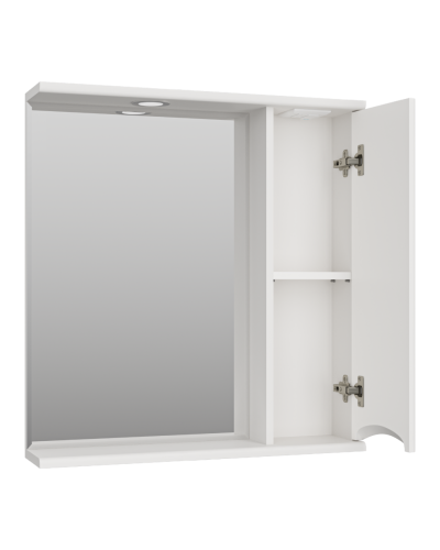 Атлантик - 70 Зеркало с 1 шкаф. белый правый