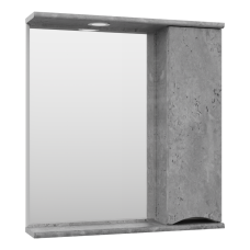 Атлантик - 70 Зеркало с 1 шкаф. серый камень правый