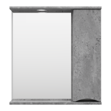Атлантик - 70 Зеркало с 1 шкаф. серый камень правый