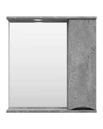 Атлантик - 70 Зеркало с 1 шкаф. серый камень правый