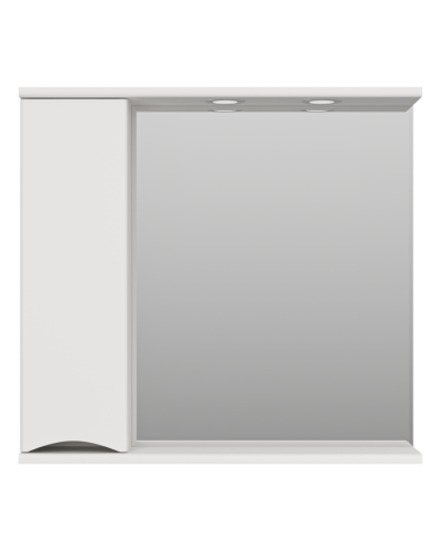 Атлантик - 80 Зеркало с 1 шкаф. белый левый